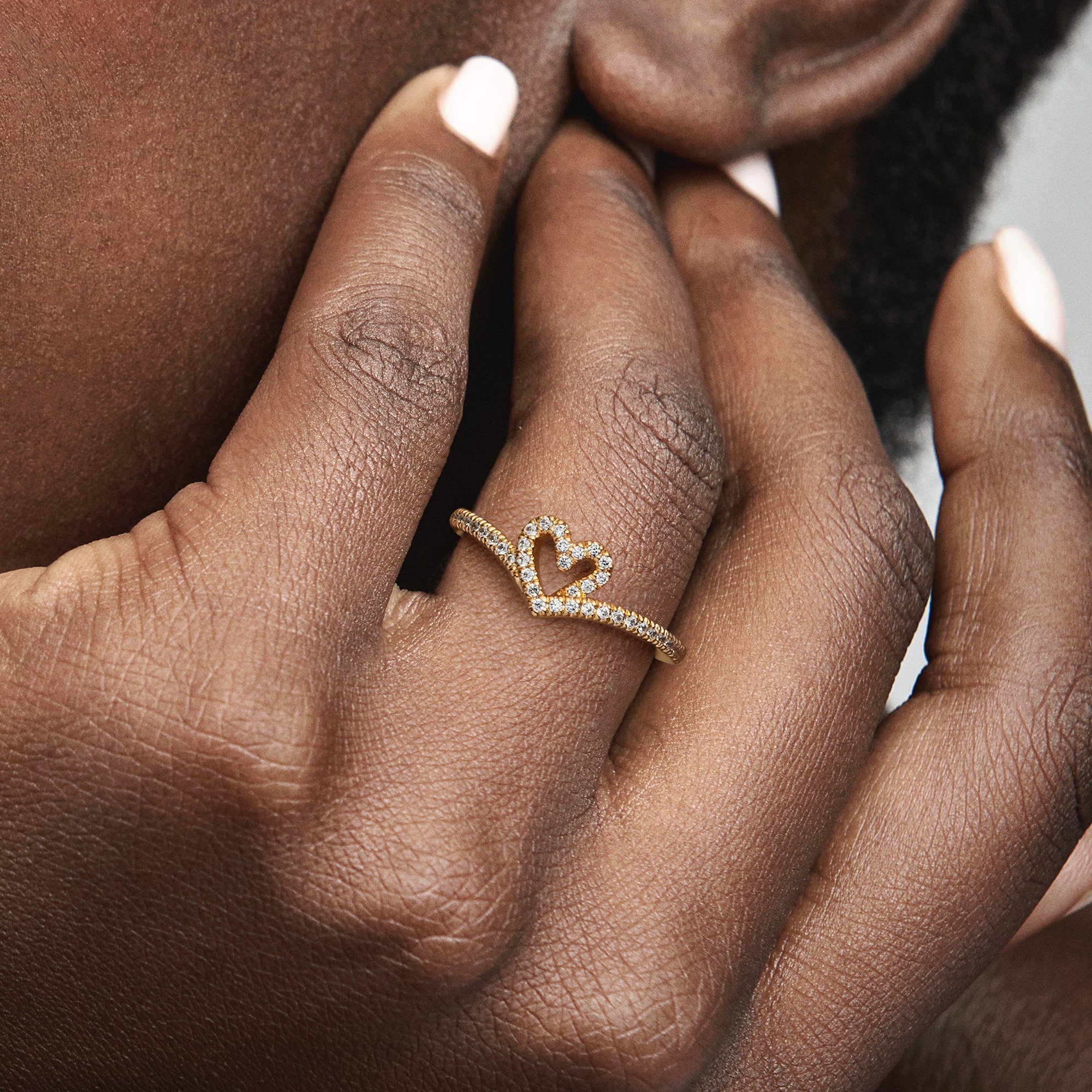Pandora Herz Ring nach zeitlosem Wunsch - Gelbgold vergoldet - Zirkonia – Ansicht 4