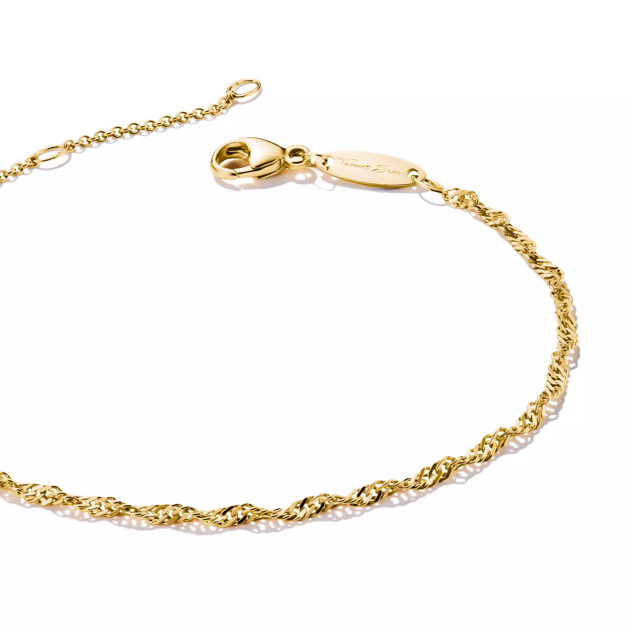 Thomas Sabo Singapur Armband Silber & Gelbgold Verg. 16 - 19 cm – Ansicht 3