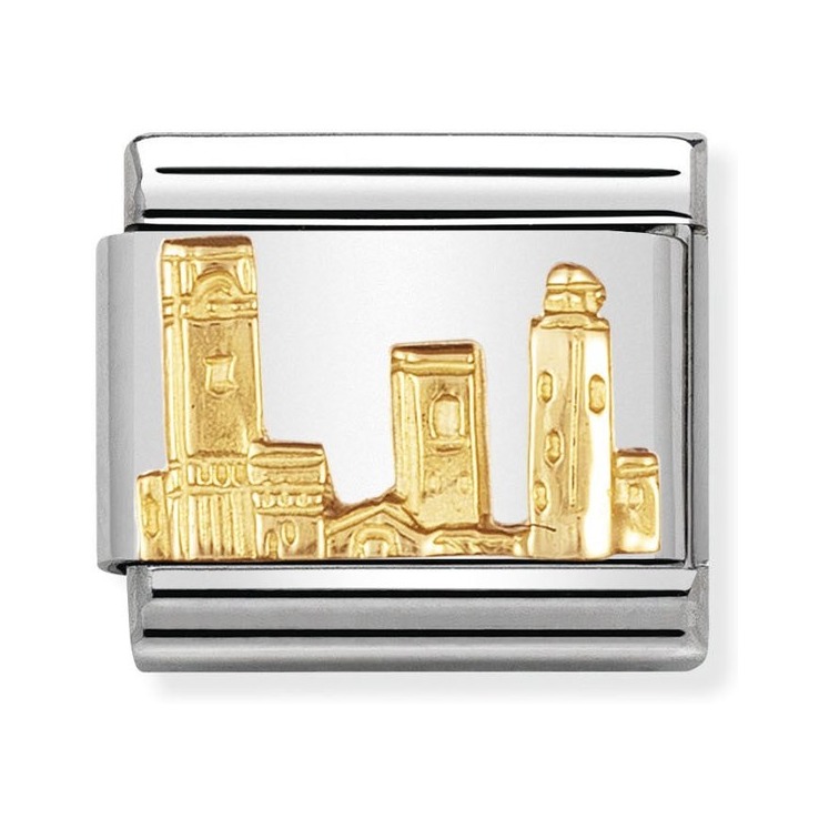 Nomination Composable Classic Charm San Gimignano - Edelstahl, Gold 750 Gelbgold