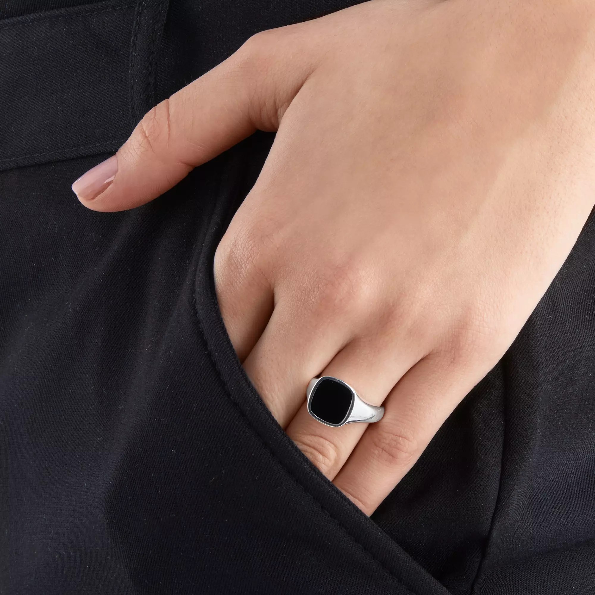 Thomas Sabo Ring Sterling Silber + Onyx schwarz – Ansicht 2