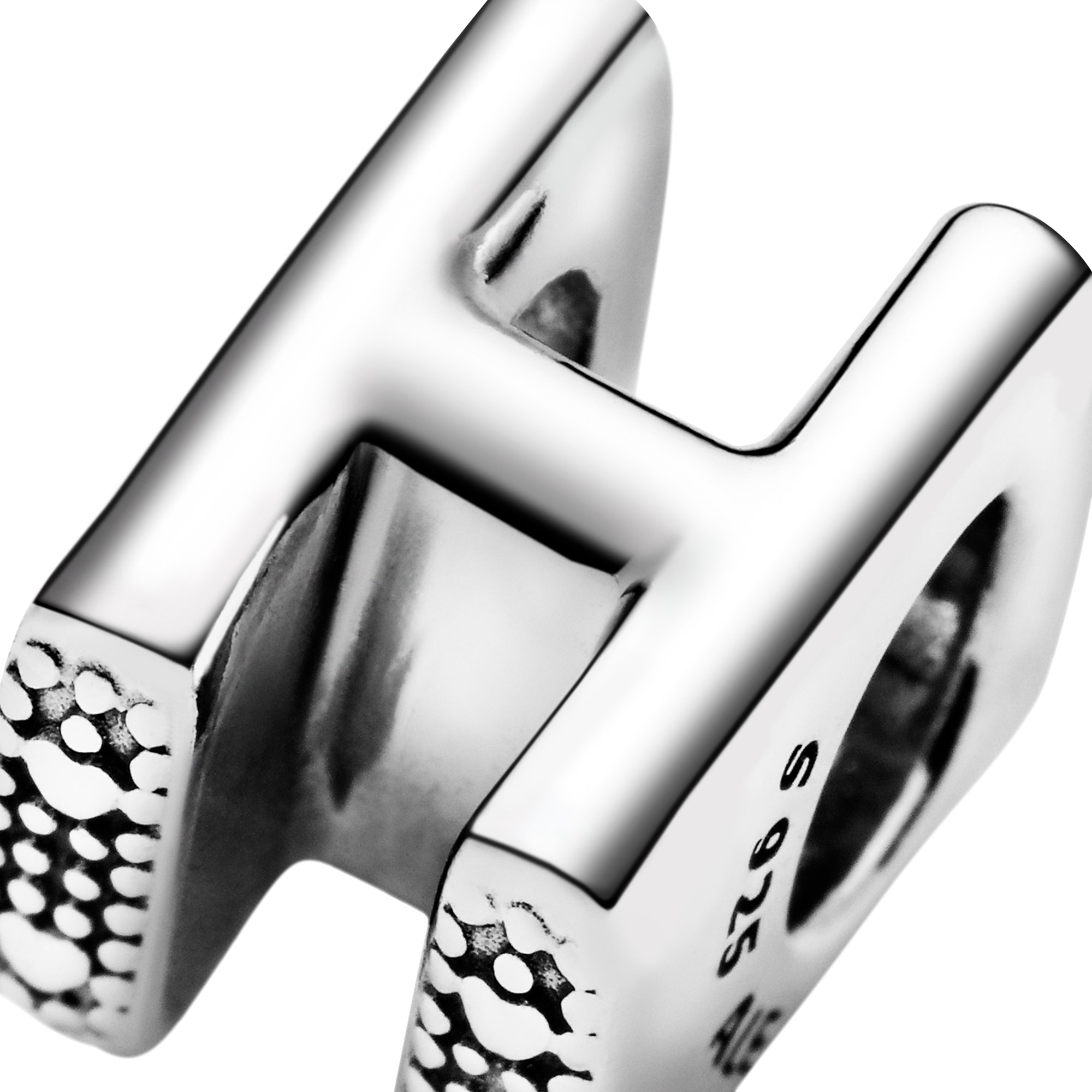 PANDORA Charm - Buchstabe H - Letter H - 925 Sterling Silber – Ansicht 4