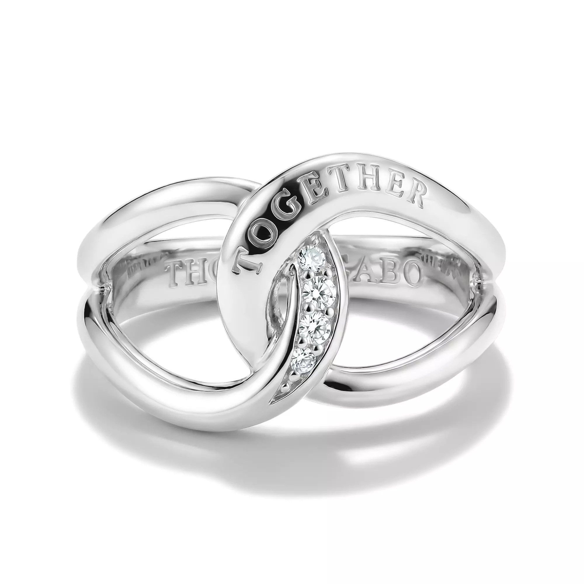 Thomas Sabo Ring Together mit weißem Zirkonia – Silber – Ansicht 2