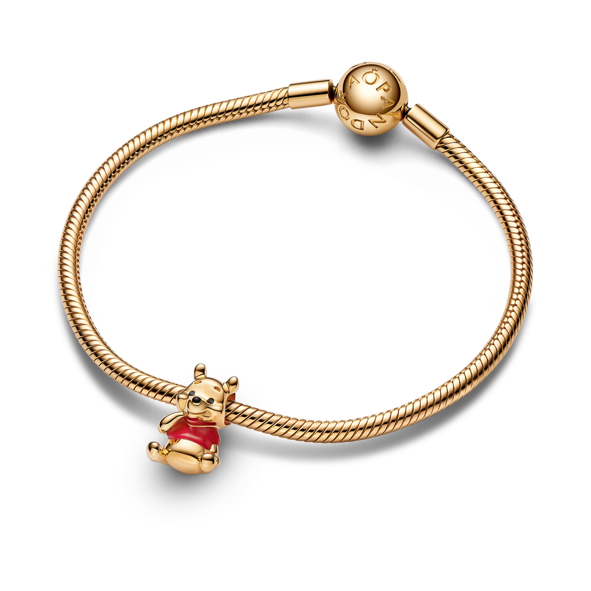 Pandora Disney Winnie Puuh Bär Charm - 585 Gelbgold Verg. - Mehrfarbig – Ansicht 2