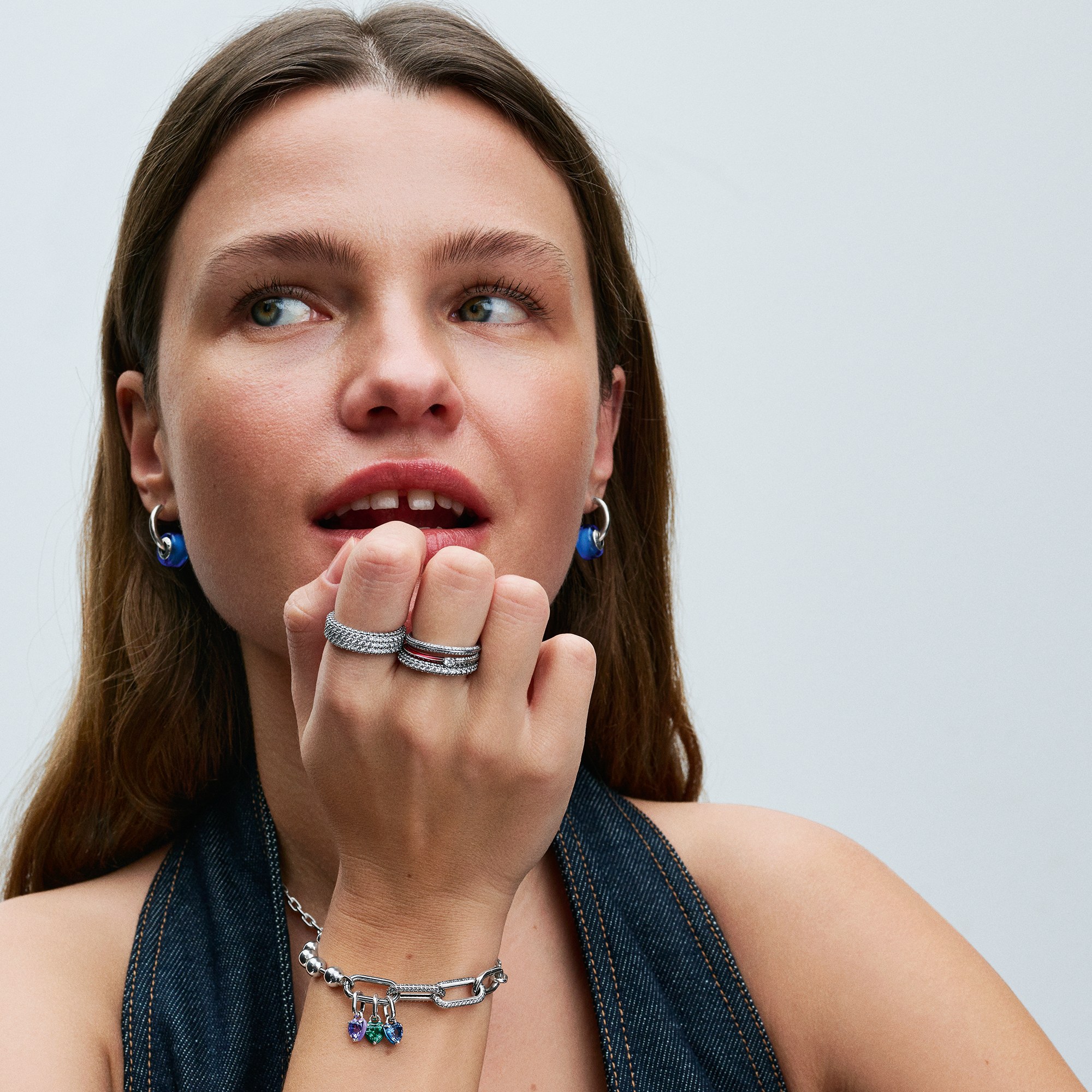 Pandora ME Grünes Chakra-Herz Mini-Charm-Anhänger - Sterling Silber - Zirkonia + Emaille Grün – Ansicht 5