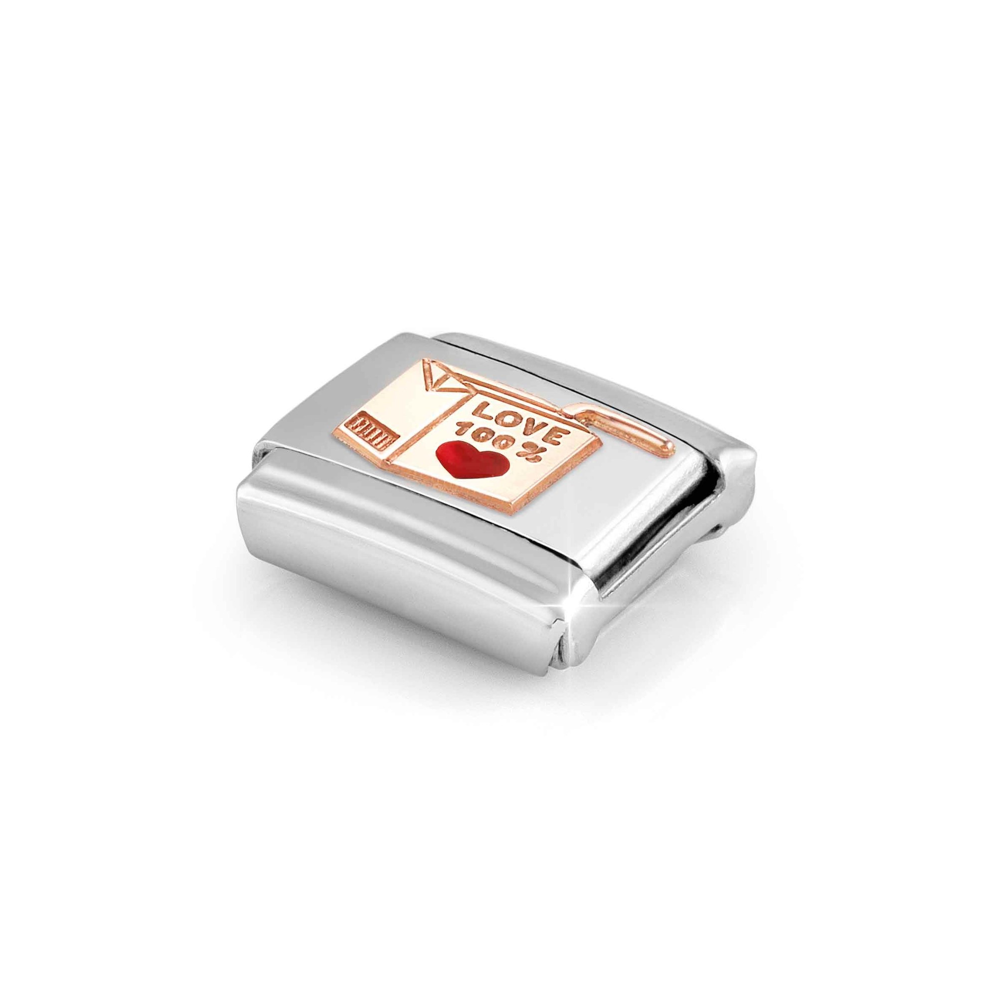 Nomination Composable Classic Charm Love 100 % - Edelstahl, roségoldfarben, Emaille – Ansicht 4