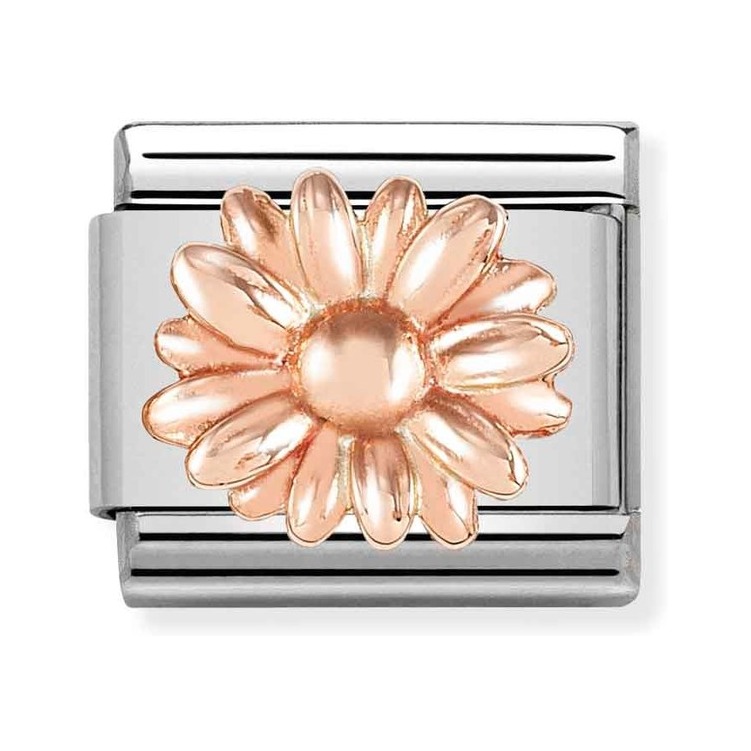 Nomination Composable Classic Charm Margerite - Edelstahl, roségoldfarben