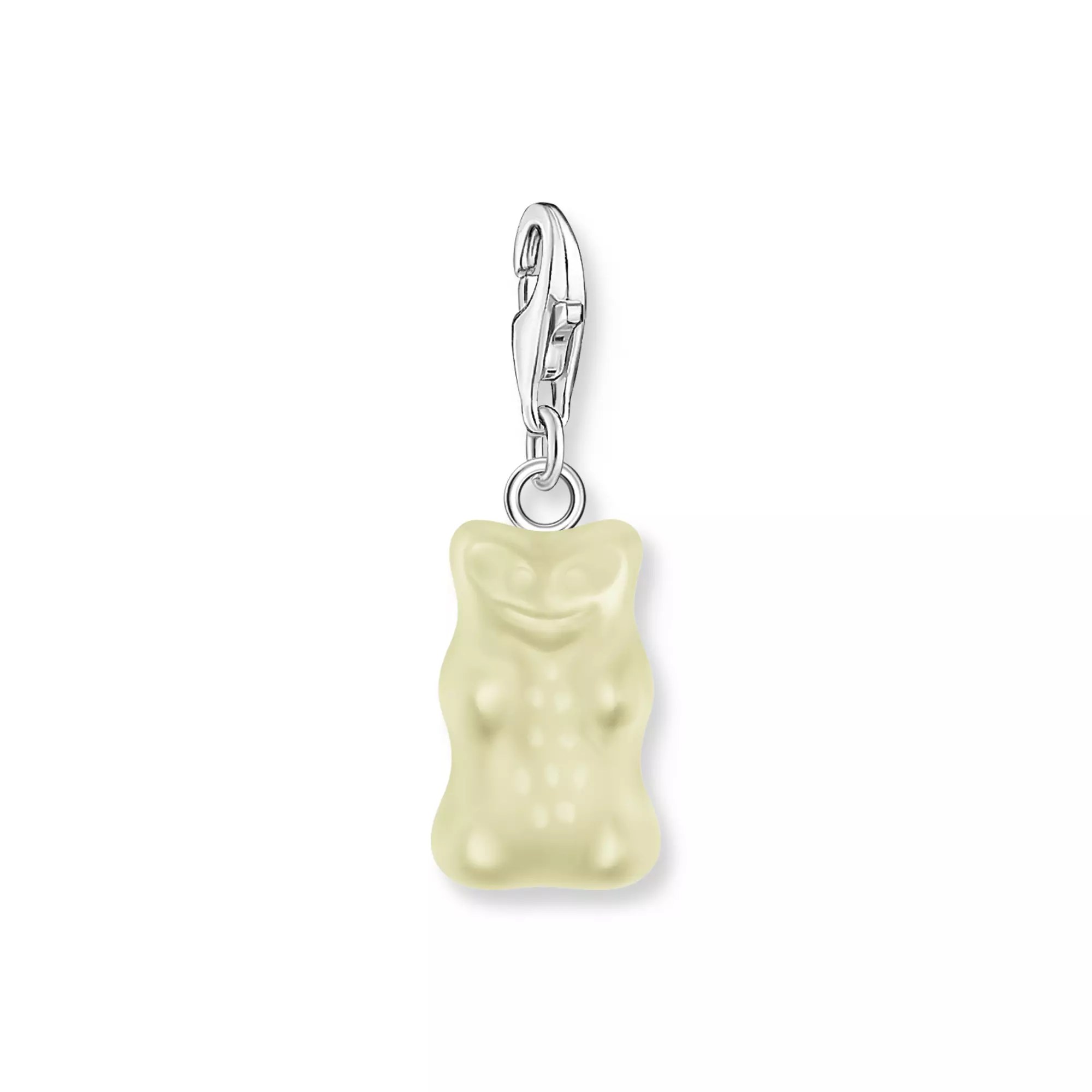 Thomas Sabo Charm-Anhänger HARIBO Gummibärchen - Goldbär - Silber & Glas - Weiß