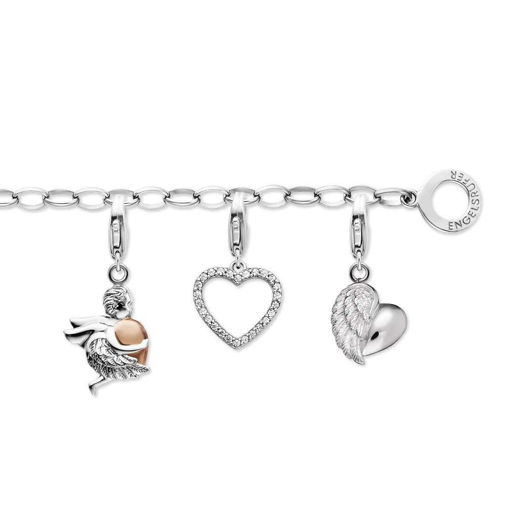 Engelsrufer Charm Armband - Silber rhodiniert 19,5 cm – Ansicht 3