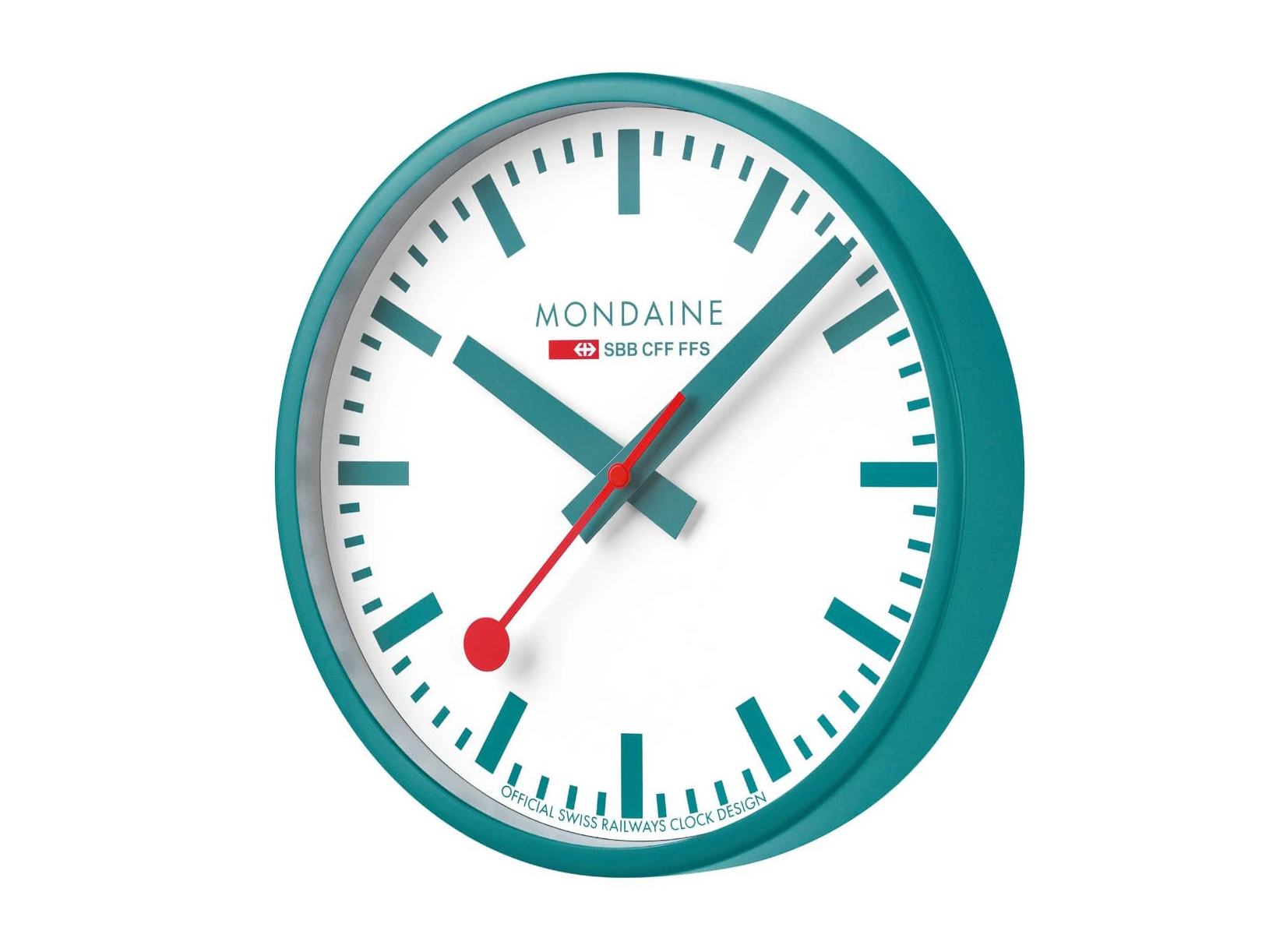 Mondaine Wanduhr A990.CLOCK.10SBD 25 cm - Türkis