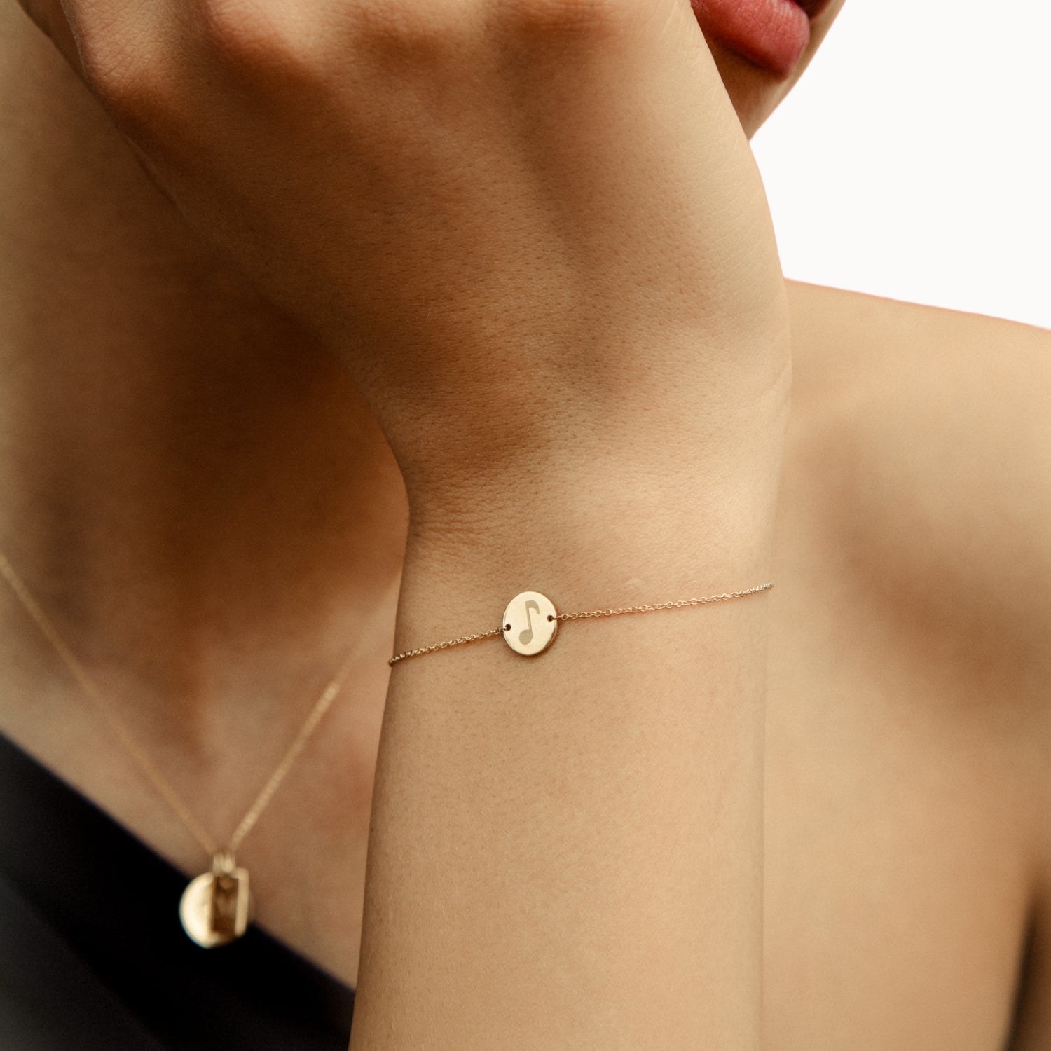 XENOX Armband FINE Gravur - Gelbgold 585 - 15-18 cm – Ansicht 3