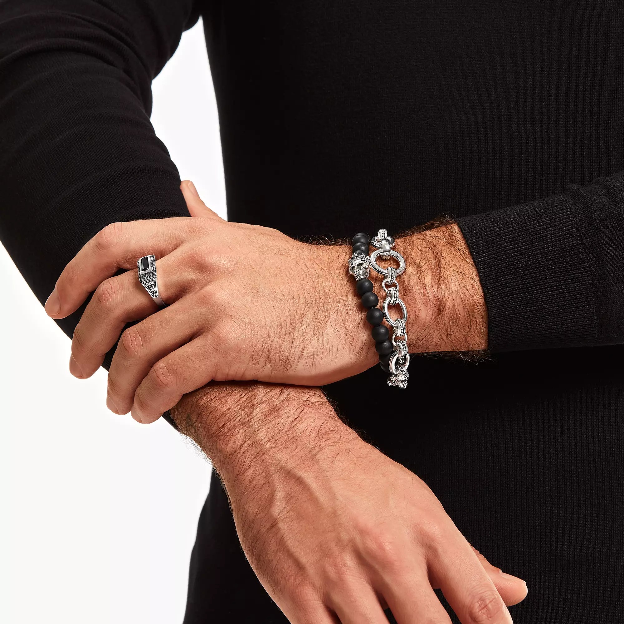 Thomas Sabo Armband - Silber - schwarz - 18 cm – Ansicht 3