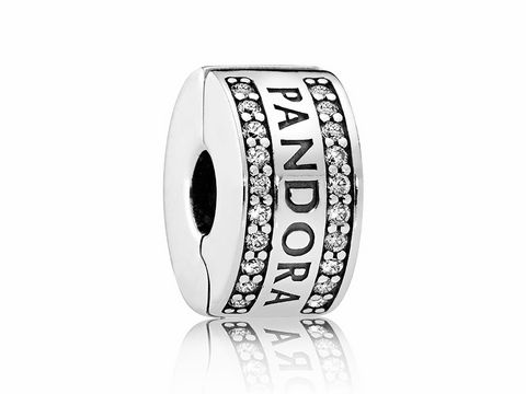 PANDORA - 792056CZ PANDORA Logo - Silber Clip Clips charm - Zirkonia