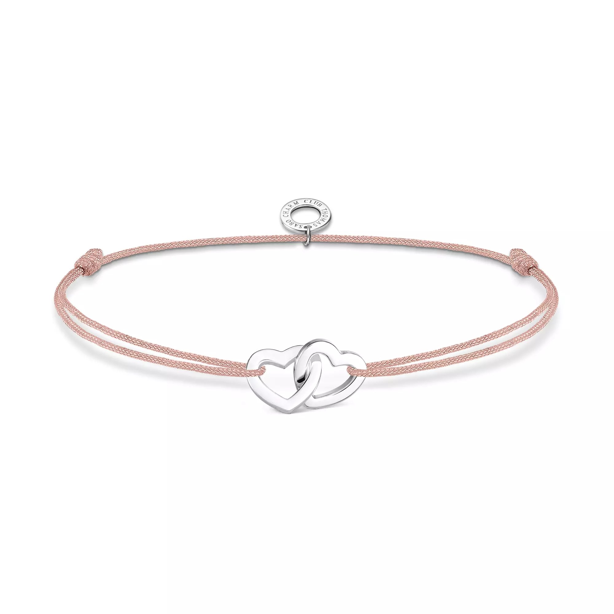 Thomas Sabo Armband - Herz - Sterling Silber + Nylon beige 14 - 20 cm