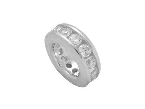 Süßer filigraner Memorie Taufring aus 925 Sterling Silber rhodiniert mit funkelnden Zirkonia, ideal für individuelle Schmuckstücke von Juwelier Harnisch, Memorie Silber.