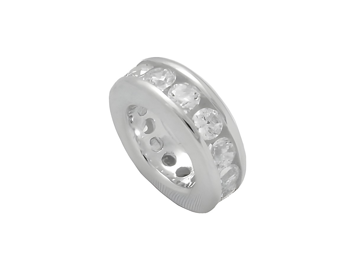 Süßer filigraner Memorie Taufring aus 925 Sterling Silber rhodiniert mit funkelnden Zirkonia, ideal für individuelle Schmuckstücke von Juwelier Harnisch, Memorie Silber.