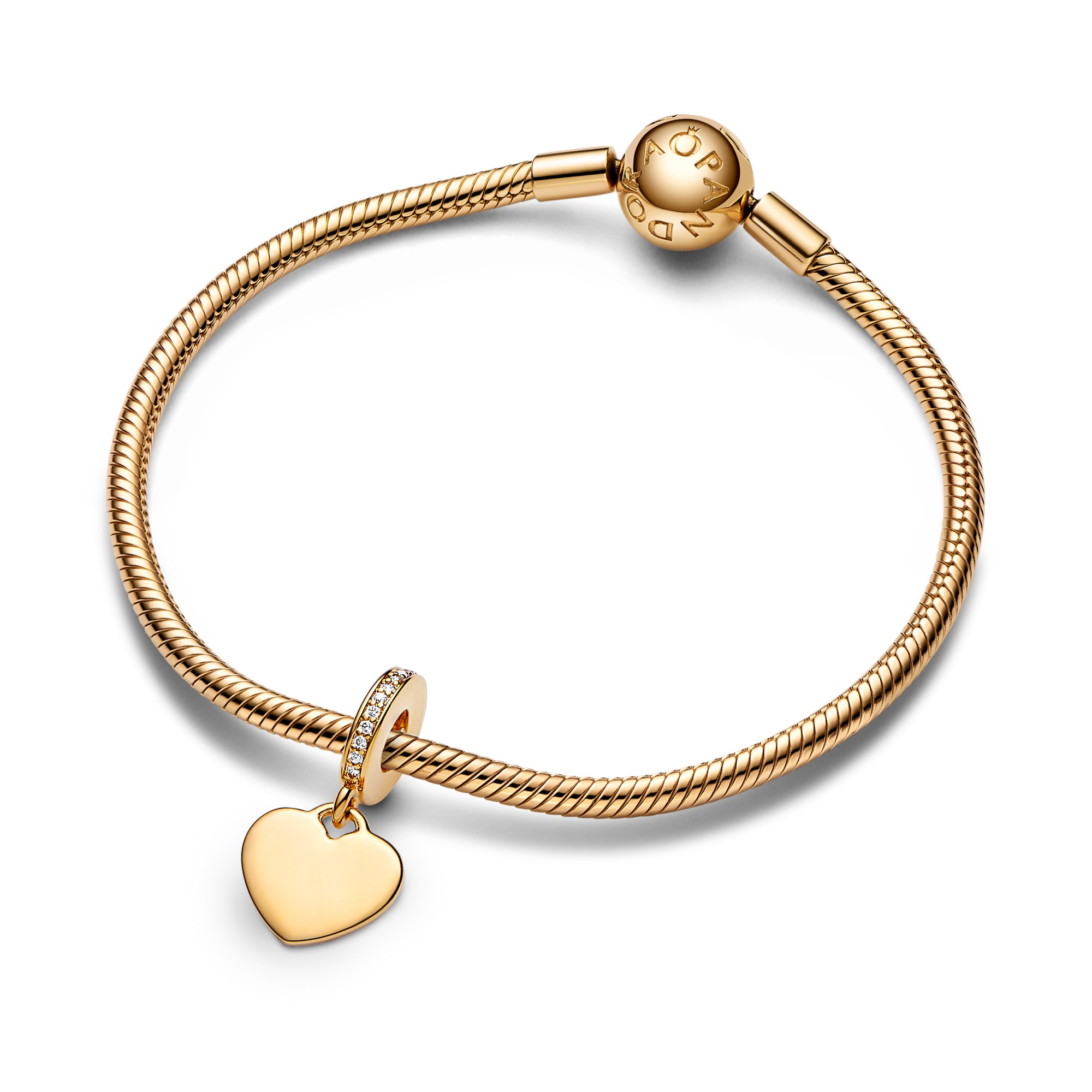 Pandora Charm Anhänger - Gelbgold Vergoldung - Zirkonia – Ansicht 4