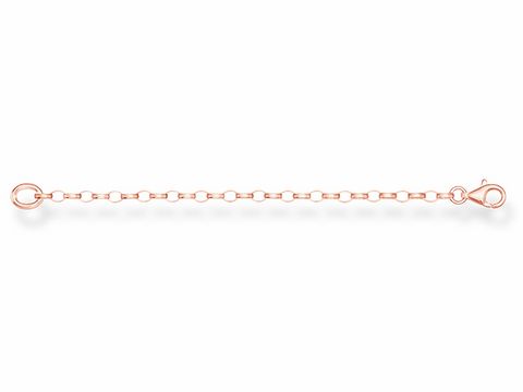 Ankerkette aus Silber vergoldet in Roségold von Thomas Sabo, 10 cm lang, ohne Anhänger, elegantes Design für stilvolle Akzente. Ideal für verschiedene Outfits.