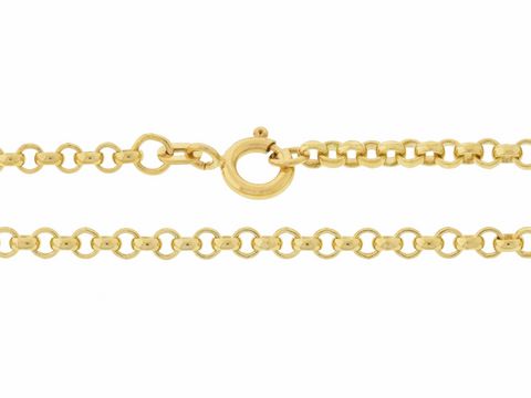 Erbskette 585 Gold mit einer Länge von 42 cm und einer Stärke von 3 x 3 mm, ausgestattet mit einem stabilen Federringverschluss, Hersteller Juwelier Harnisch.
