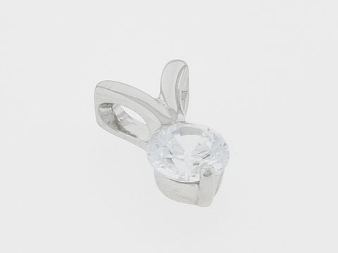 Silber Anhänger in elegantem Design mit klarem Zirkonia. Hergestellt von Juwelier Harnisch, ideal für schlichte Eleganz und besondere Anlässe.