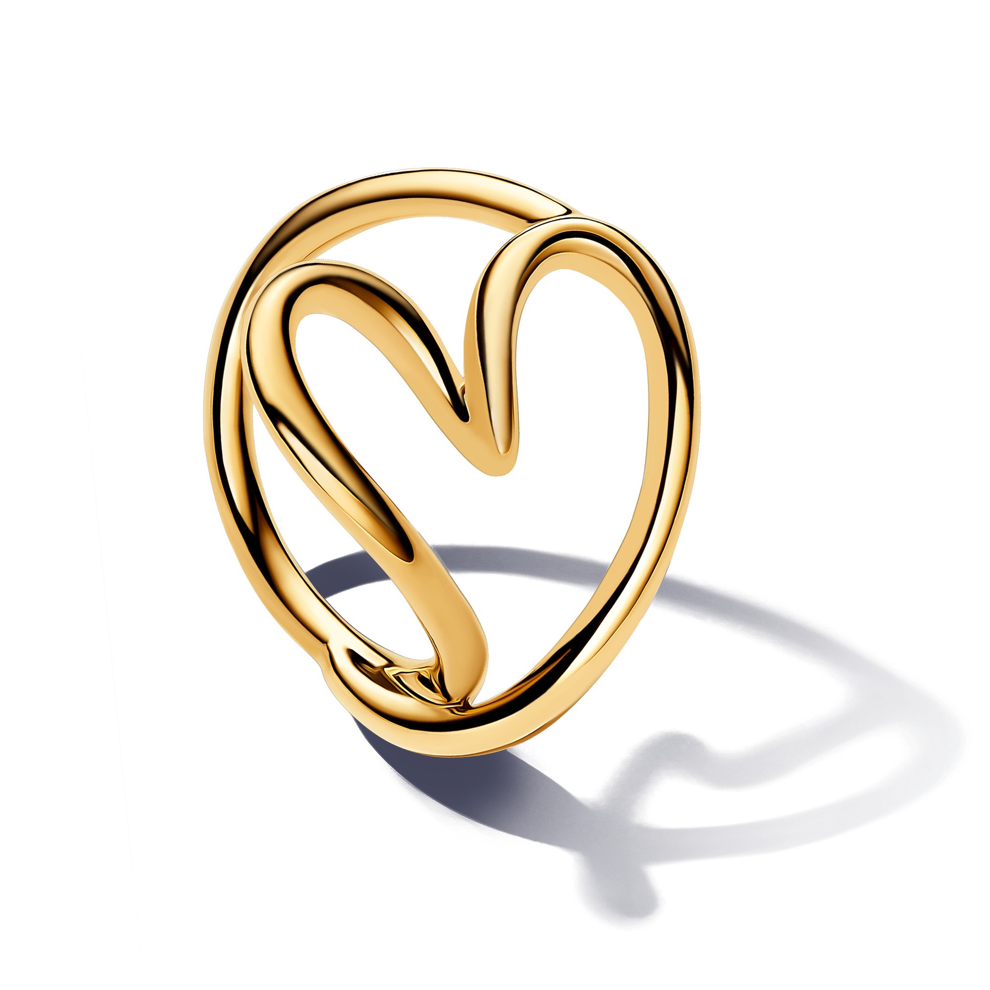 Pandora ESSENCE organisch Geformtes Herz - Ring - Gelbgold verg.
