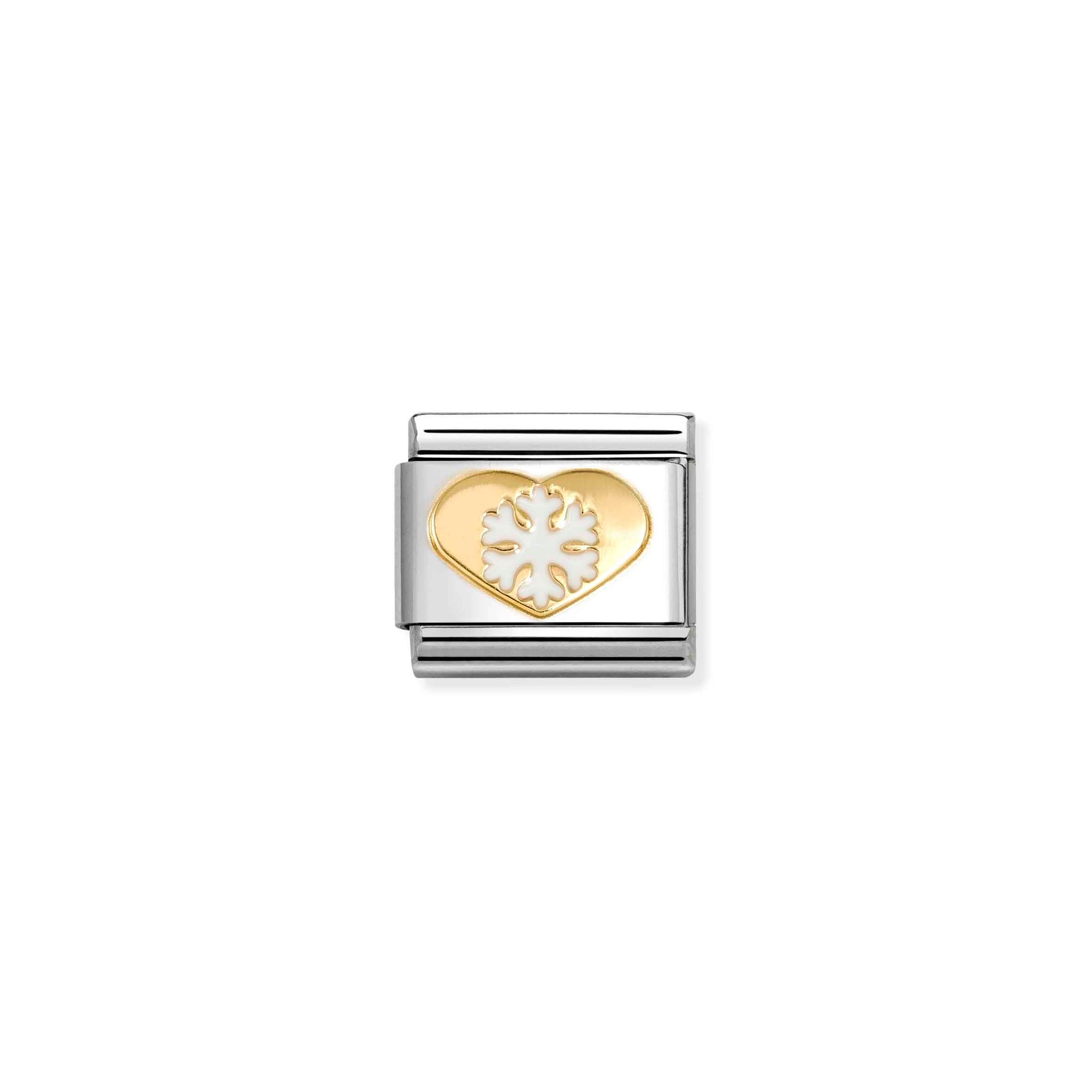 Nomination Schneeflocke in Herz Element - Classic Gold – Ansicht 2