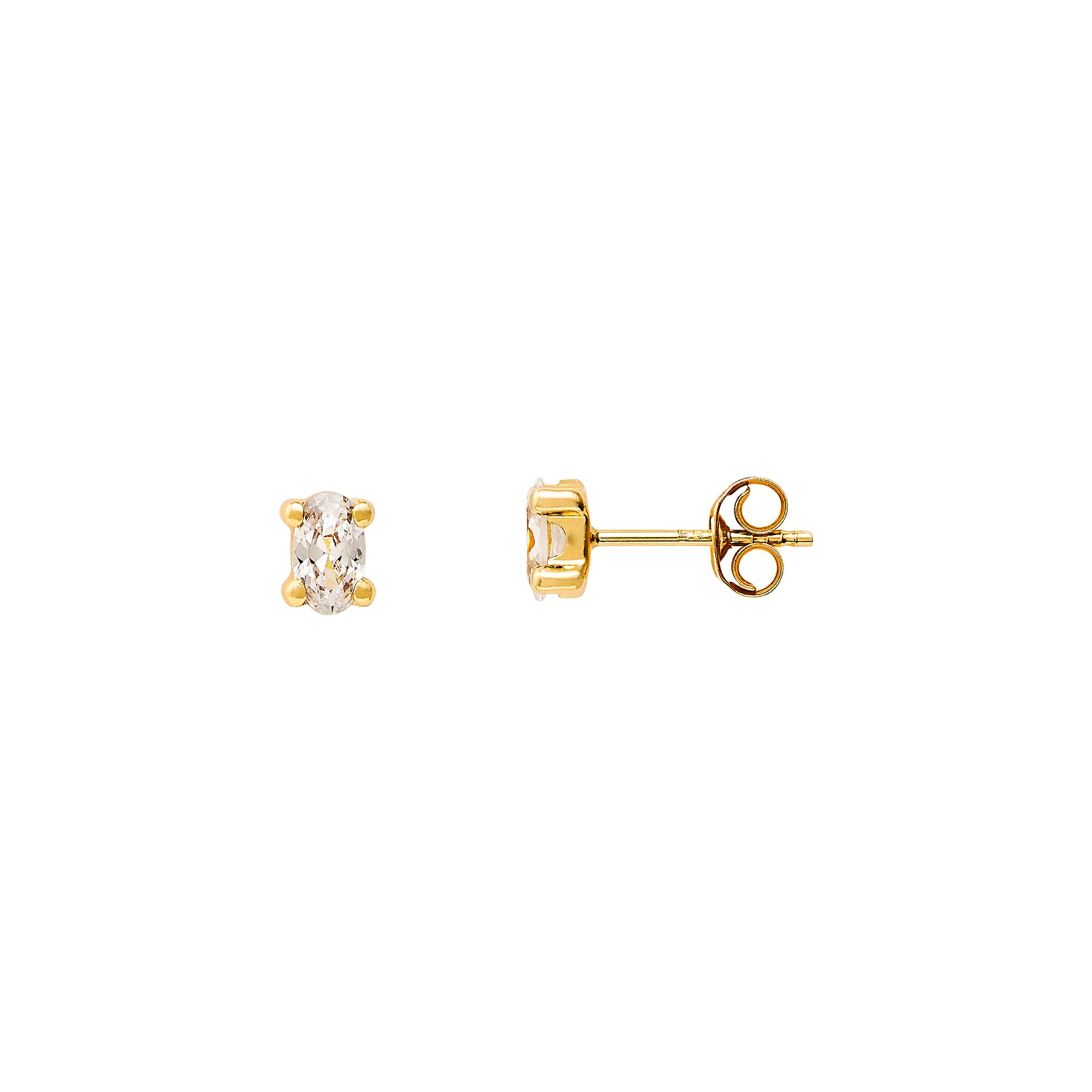 XENOX XG14K4070G - Gelbgold 585 Ohrstecker - poliert – Ansicht 2