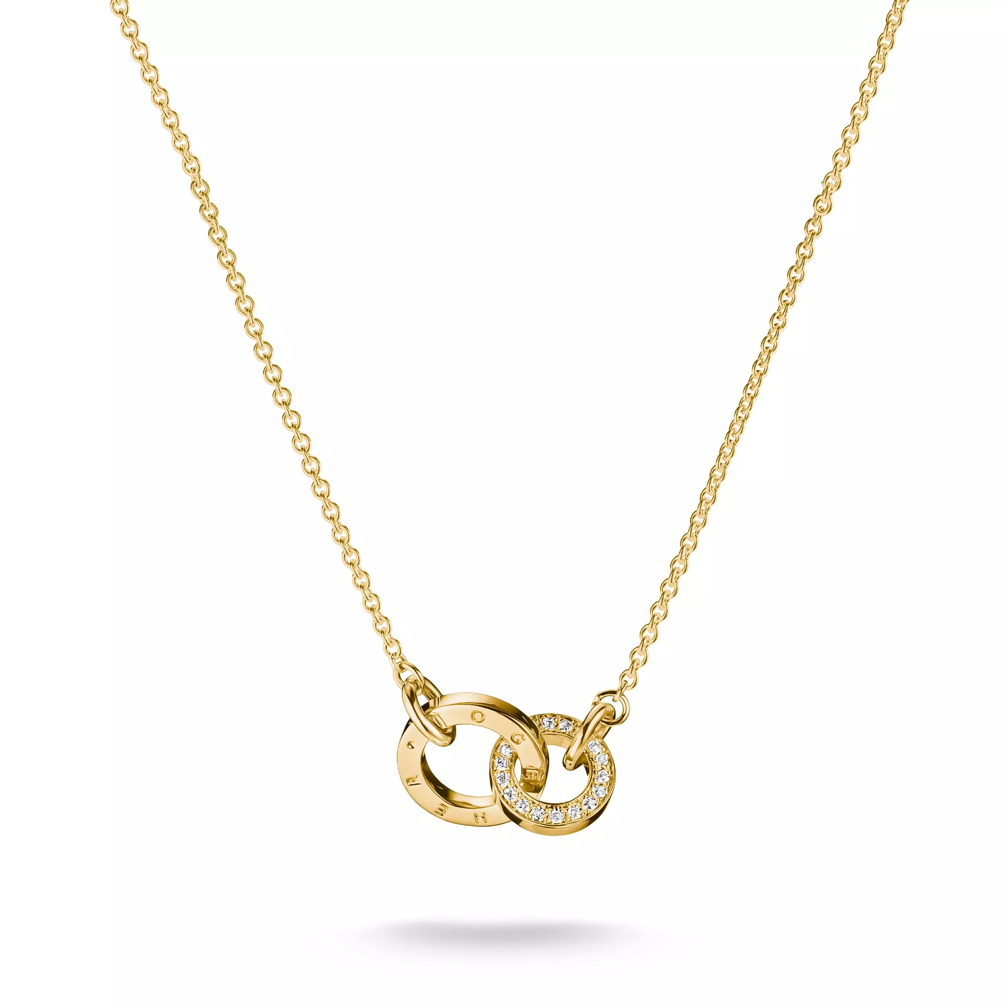 Thomas Sabo Kette Together mit weißem Zirkonia – vergoldet – 45 cm – 9 mm hoch