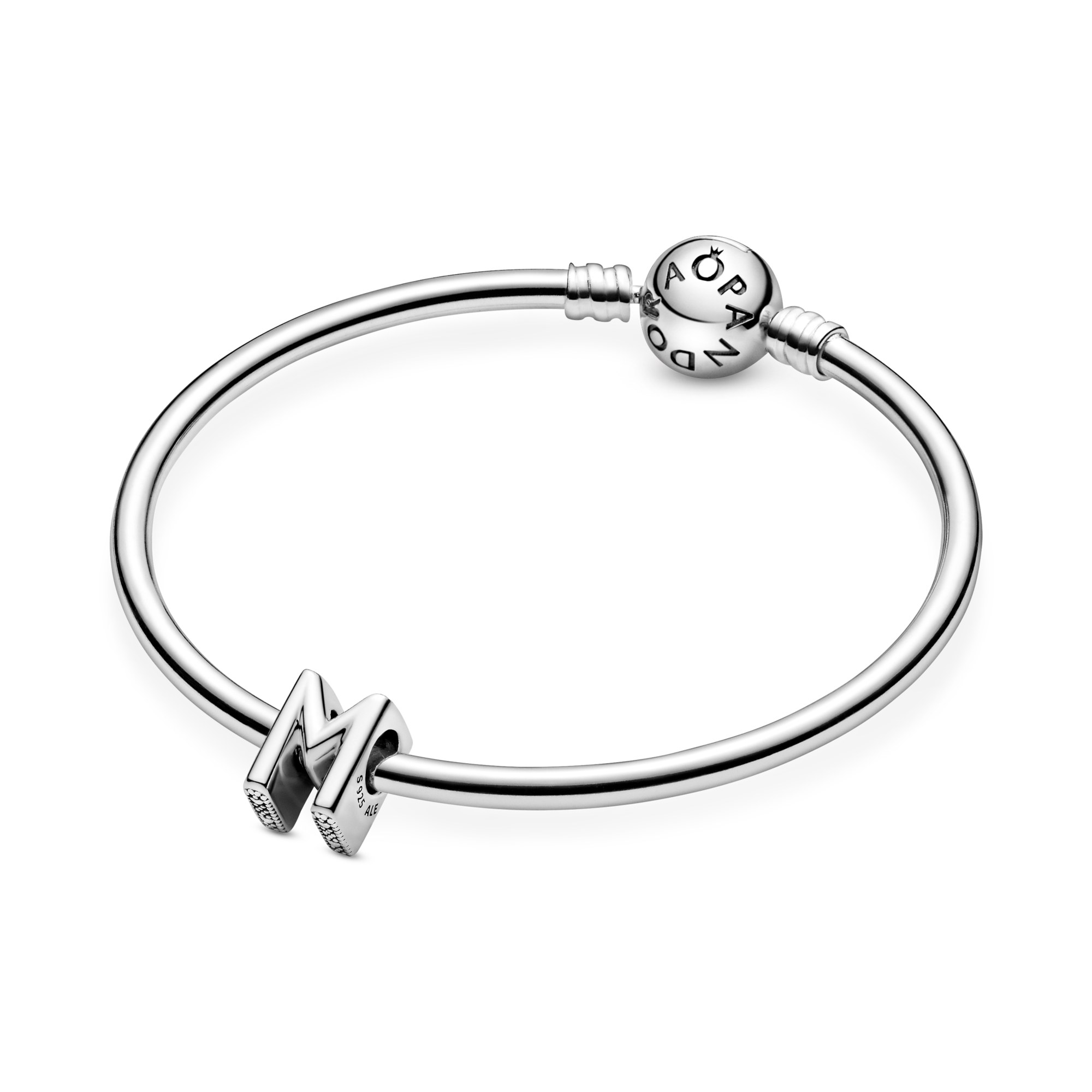 PANDORA Charm - Buchstabe M - Letter M - 925 Sterling Silber – Ansicht 5