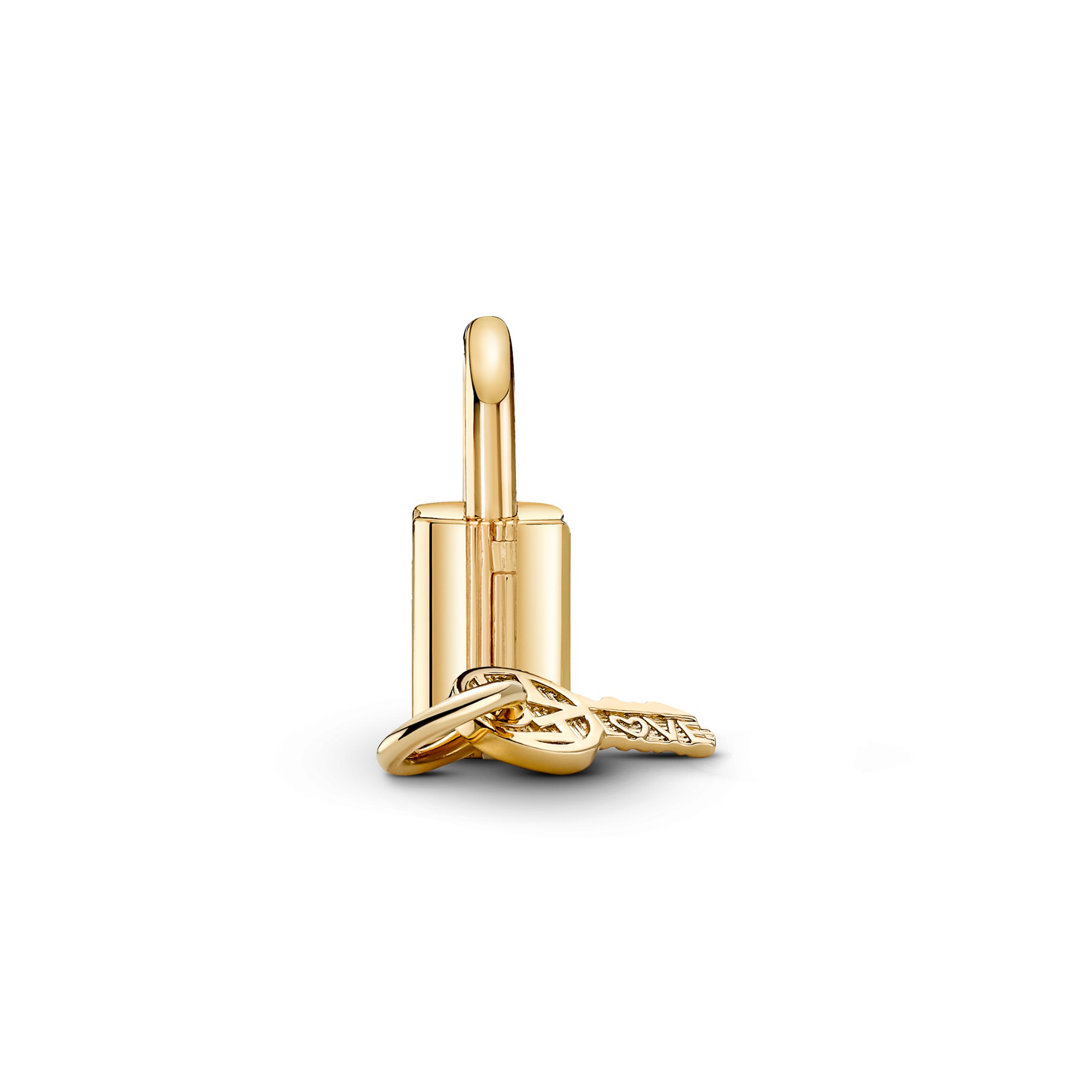 Pandora Vorhängeschloss & Schlüssel Charm - Gelbgold vergoldet - Zirkonia – Ansicht 5