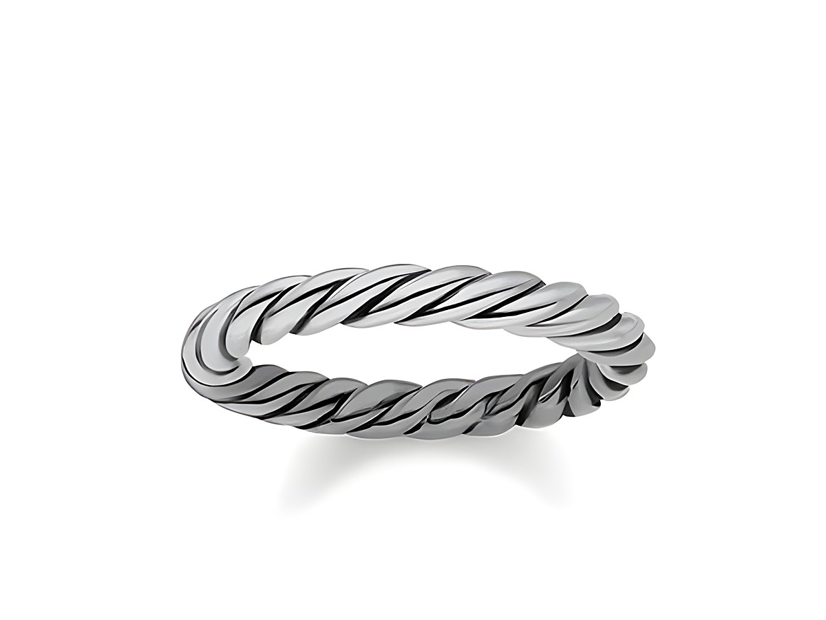 Thomas Sabo Ring TR2133-637-21-54 in Kordeloptik, zeitloses Design, gefertigt aus hochwertigem Material, Größe 54, ideal für stilvolle Akzente im Alltag.