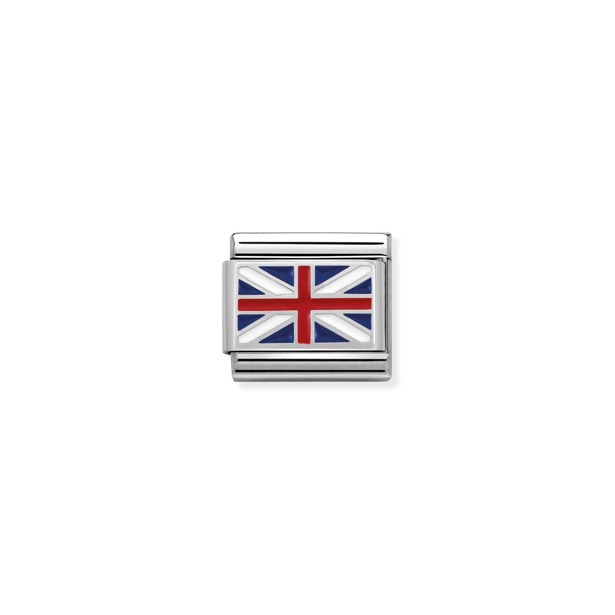 Nomination Composable Classic Charm Flagge Großbritannien - Edelstahl, Silber 925, Emaille
