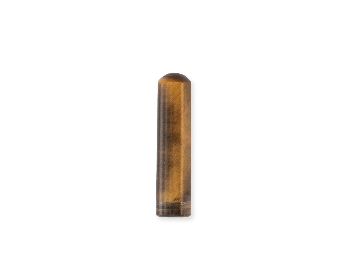 Engelsrufer ERS-HEAL-TE-S HEAL Powerful Stone - Kraftstein - Tigerauge - 20 x 4 mm Gr. S Ein geschliffener Tigerauge Kraftstein in zylindrischer Form, 20 x 4 mm groß, mit glänzender Oberfläche und braun-goldenen Farbtönen. Ideal für Energiesteine und Meditation.