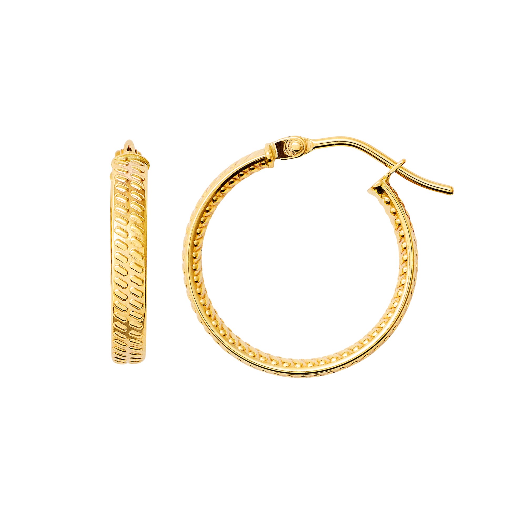 XENOX XG14K6015G - Gelbgold 585 Creolen - poliert – Ansicht 2