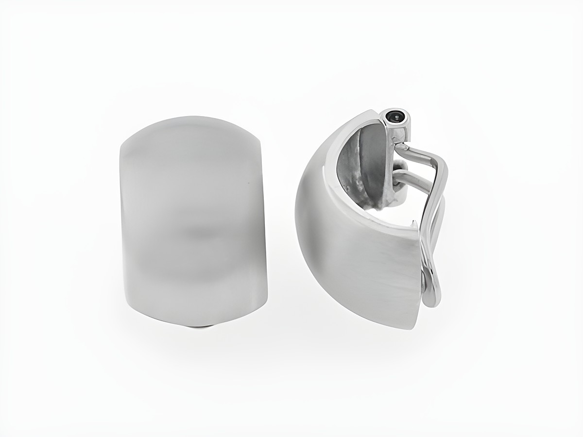 Silber Ohrclip - rhodiniert - traumhaft, vom Hersteller Juwelier Harnisch, elegante Ohrclips in modernem Design, ideal für jeden Anlass. Hochwertige Verarbeitung und stilvolle Optik.