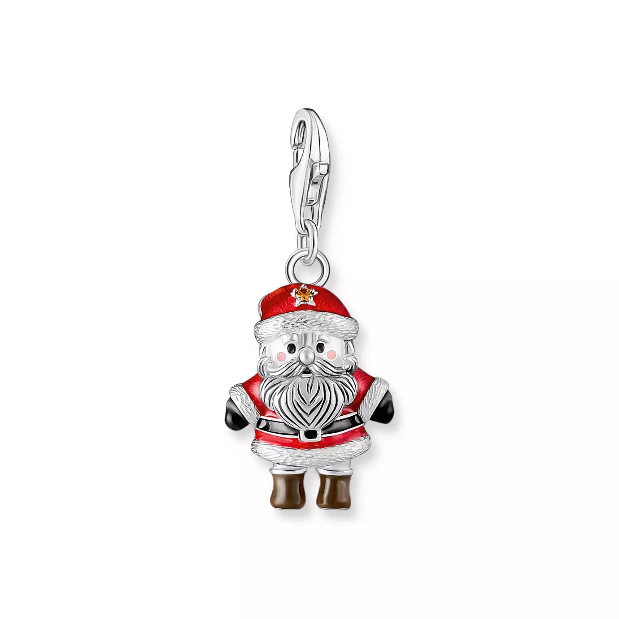 Thomas Sabo Weihnachtsmann Charm - Bunt - Silber geschw. + Emaille + Zirkonia