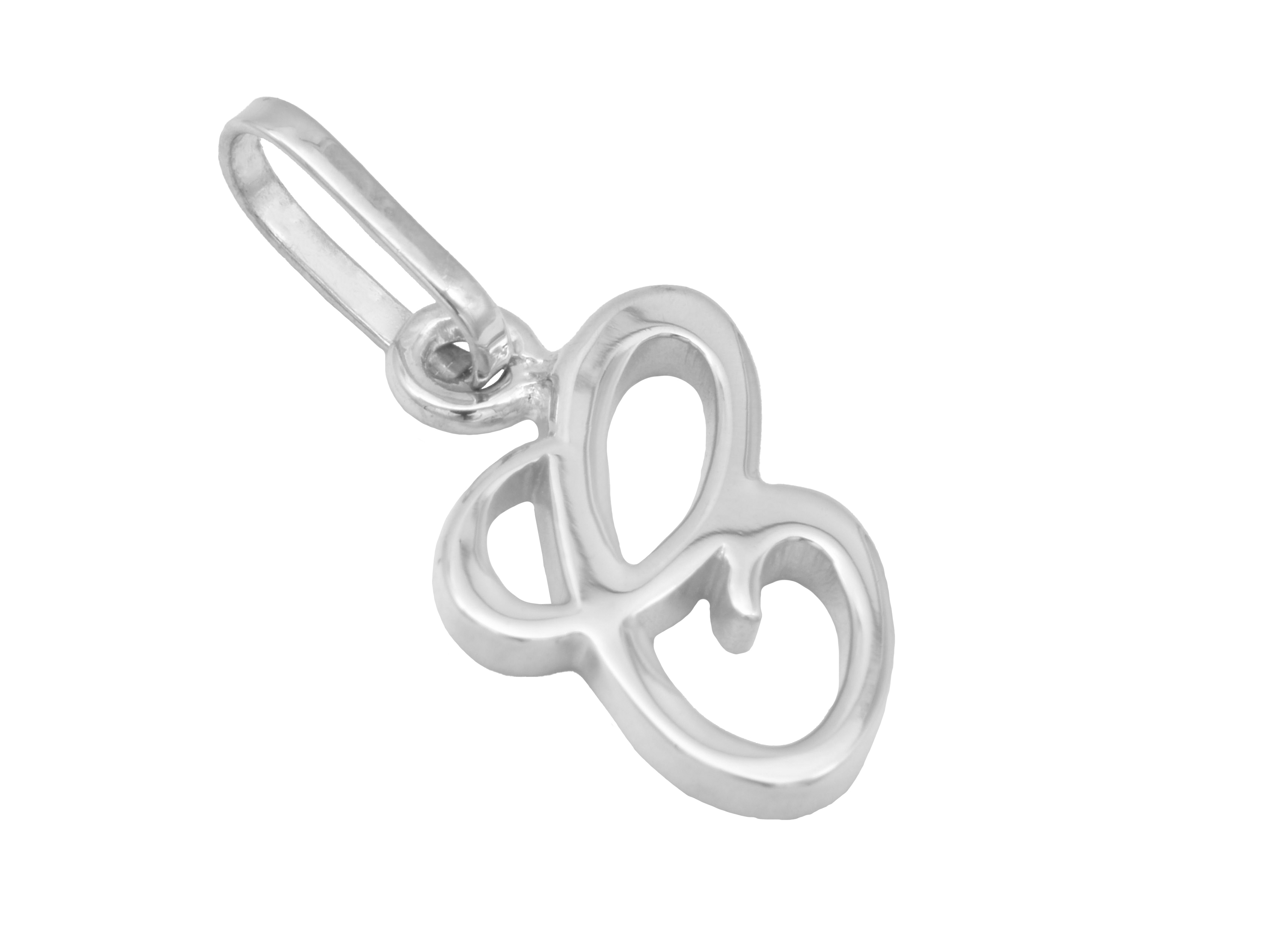 Buchstabenanhänger C aus Sterling Silber, rhodiniert und poliert von Juwelier Harnisch, elegant und modern, ideal zum Verschenken oder Selbertragen.