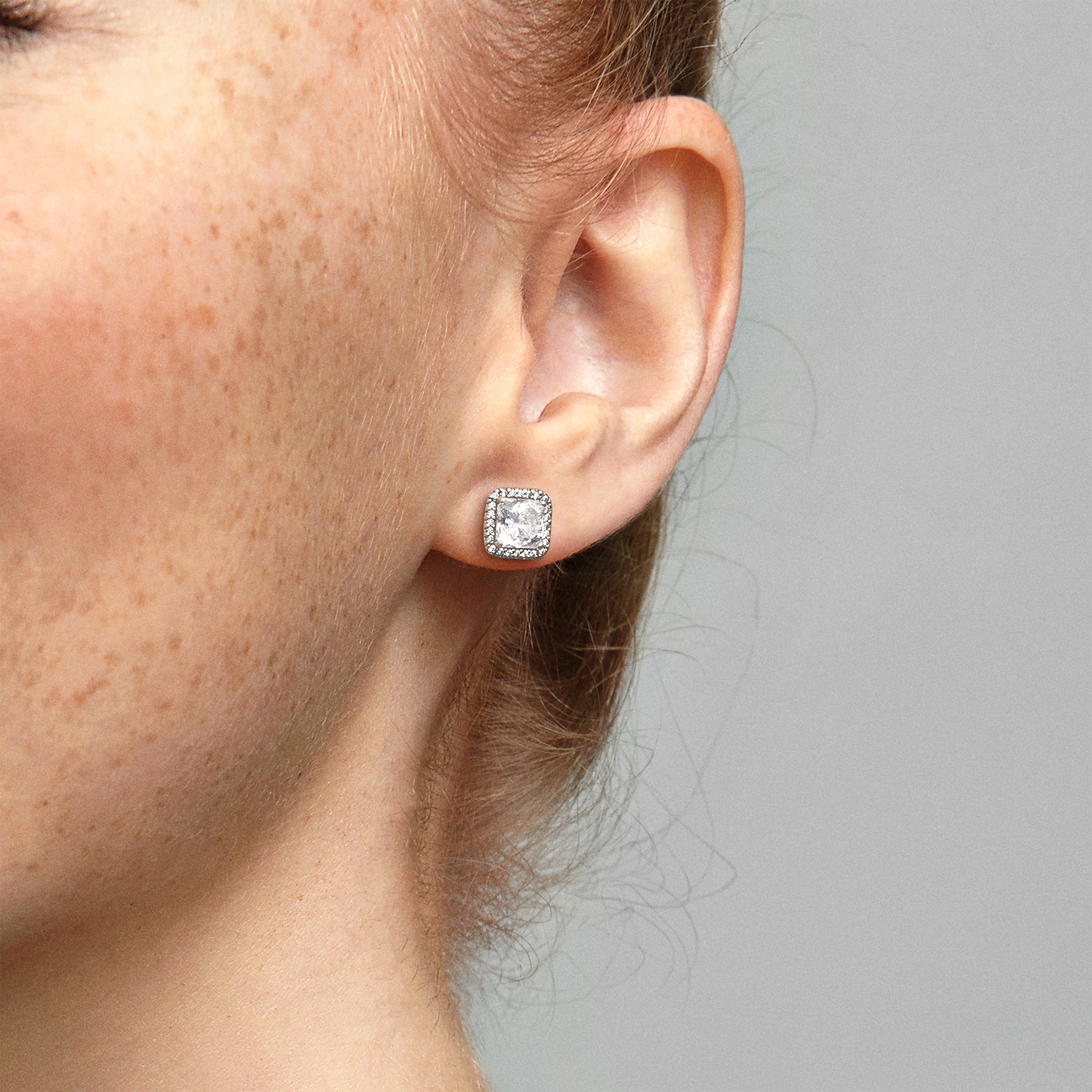 PANDORA Zeitlose Eleganz - Silber + Zirkonia klar - Ohrringe – Ansicht 3