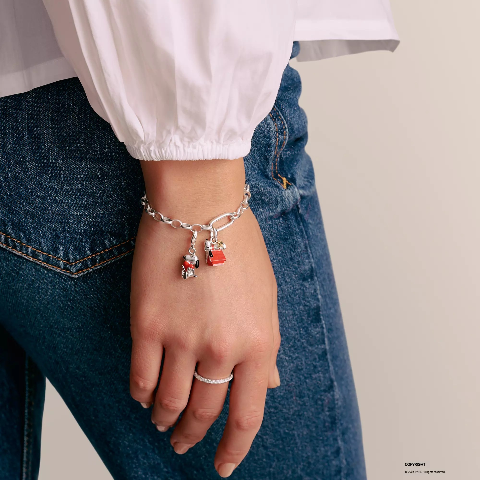 Thomas Sabo Connect - Peanuts Snoopy und Woodstock auf der Hundehütte - Charm mit Öse – Ansicht 2