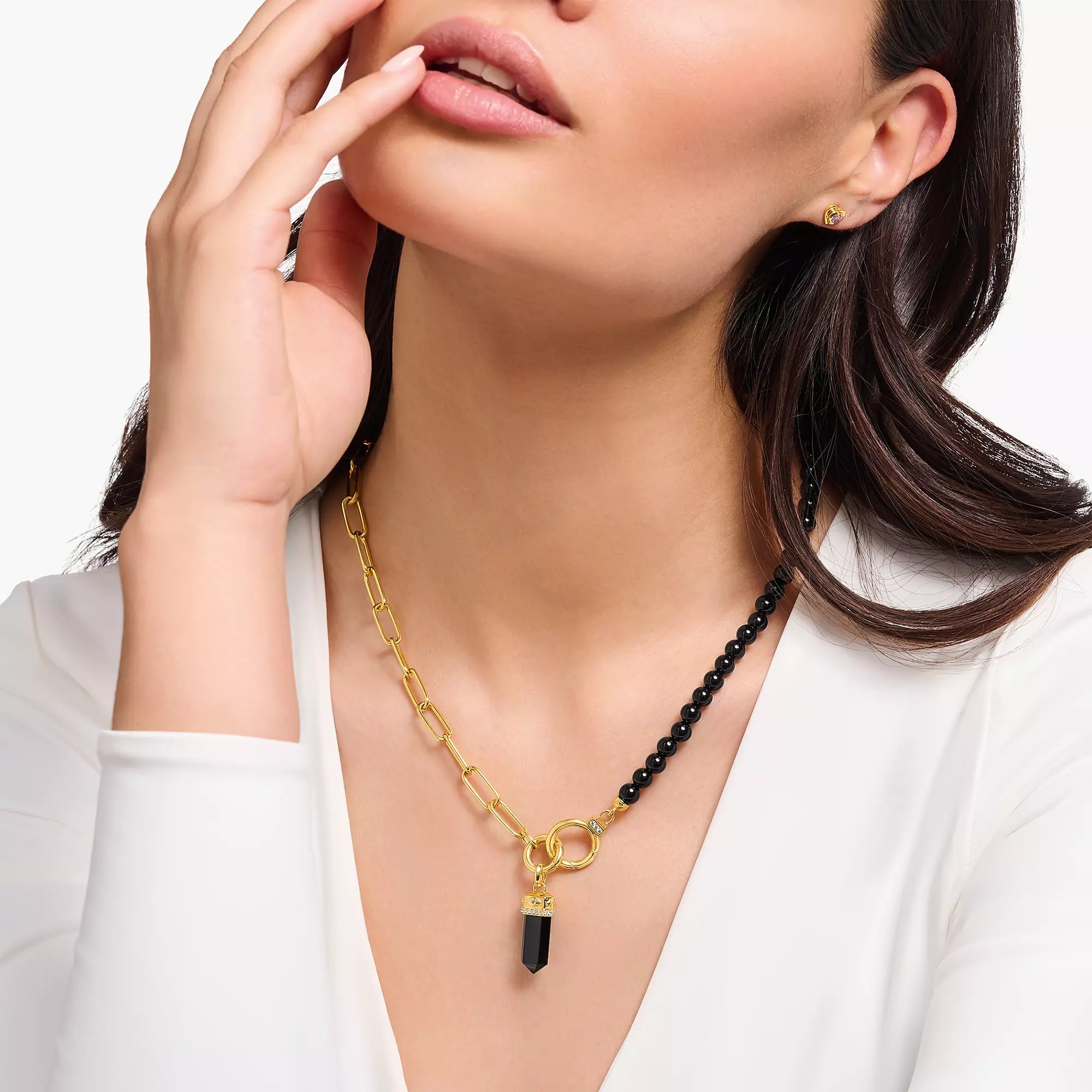 Thomas Sabo Anhänger - Silber verg. & Onyx - Schwarz - Pendel – Ansicht 3