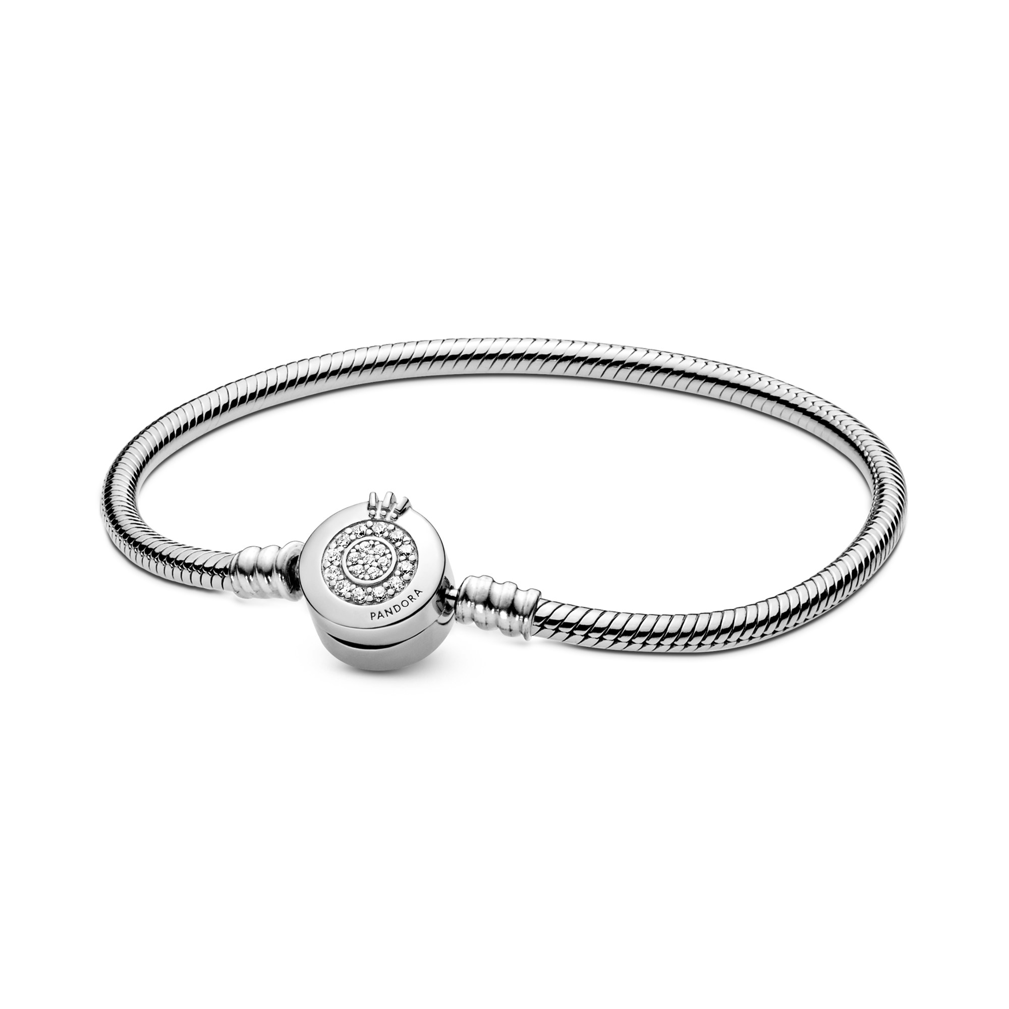 Pandora Armband - Pavé Verschluß - Silber
