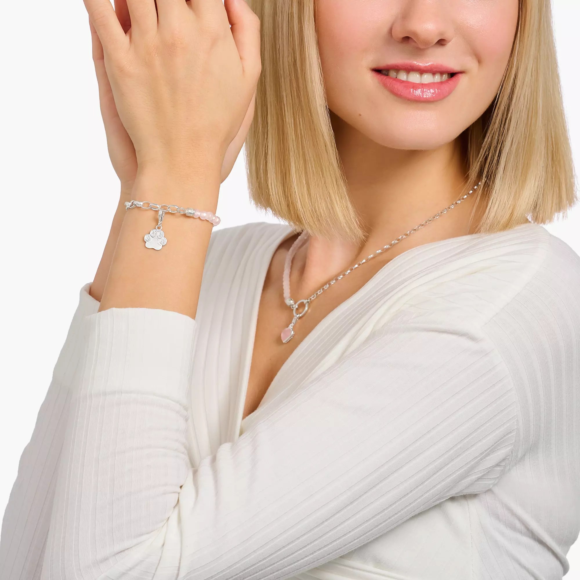 Thomas Sabo Charm - Tatze - Silber - Zirkonia weiß - Hundepfote – Ansicht 3