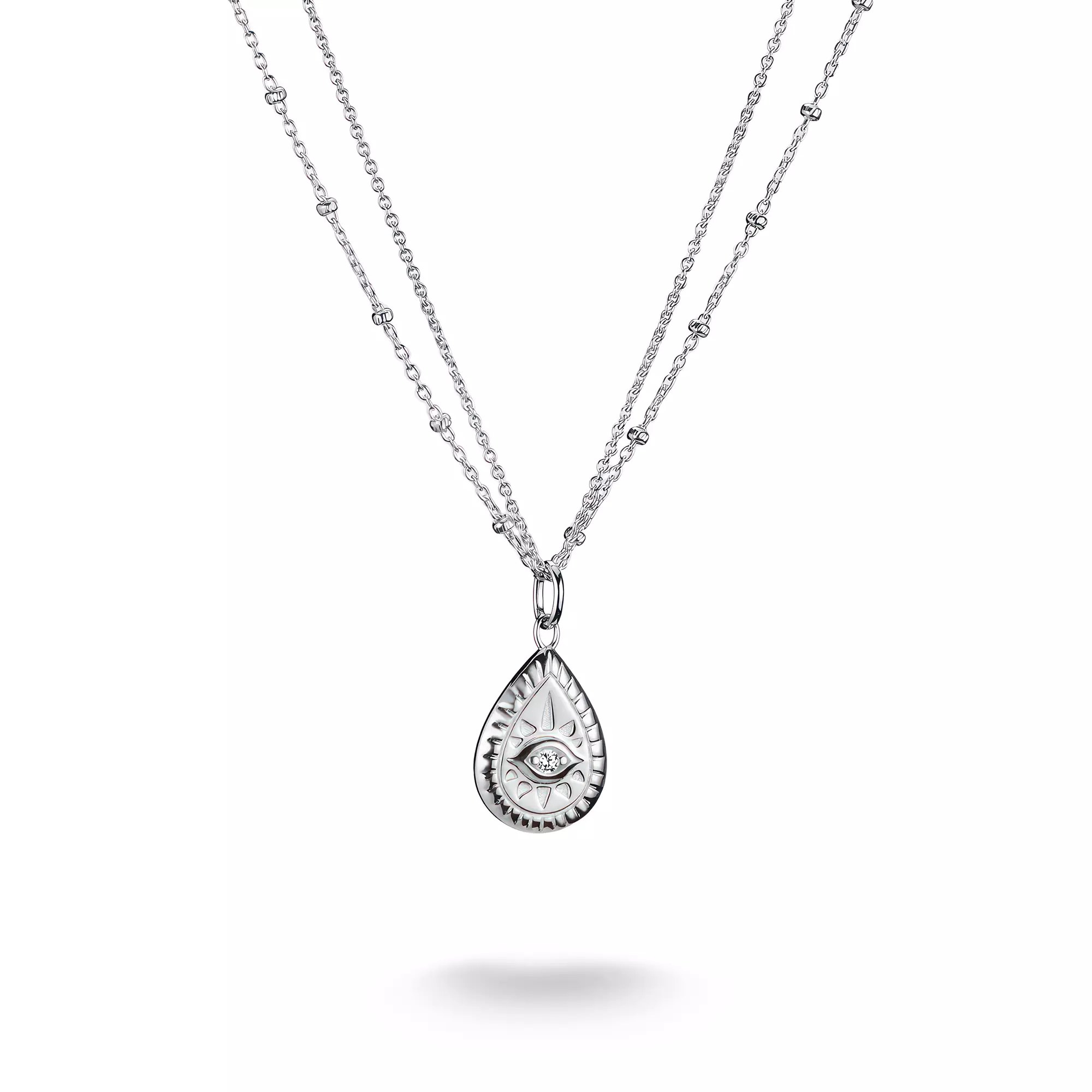 Thomas Sabo ELYNDRA Kette 40 - 45 cm - Sterling Silber & Zirkonia - Weiß – Ansicht 2