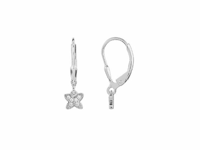 Xenox Sterling Silber Ohrringe XS3498 in Schmetterlingsform mit funkelnden Details, idealer Ohrschmuck für einen eleganten Look.