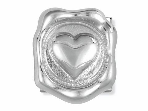 NOMINATION Classic ROYAL Stempel Herz aus Sterling Silber, glänzende Oberfläche, stilvolles Design, Teil der Royal Collection, eleganter Blickfang für jedes Schmuckstück.