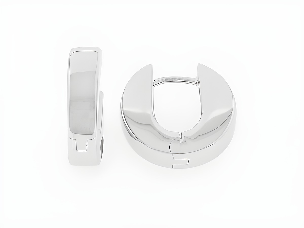 Silber Creolen - rhodiniert - 1,4 cm vom Hersteller Juwelier Harnisch, elegantes Design bis 15 mm, perfekt für jeden Anlass. Hochwertige Verarbeitung und ansprechender Glanz.