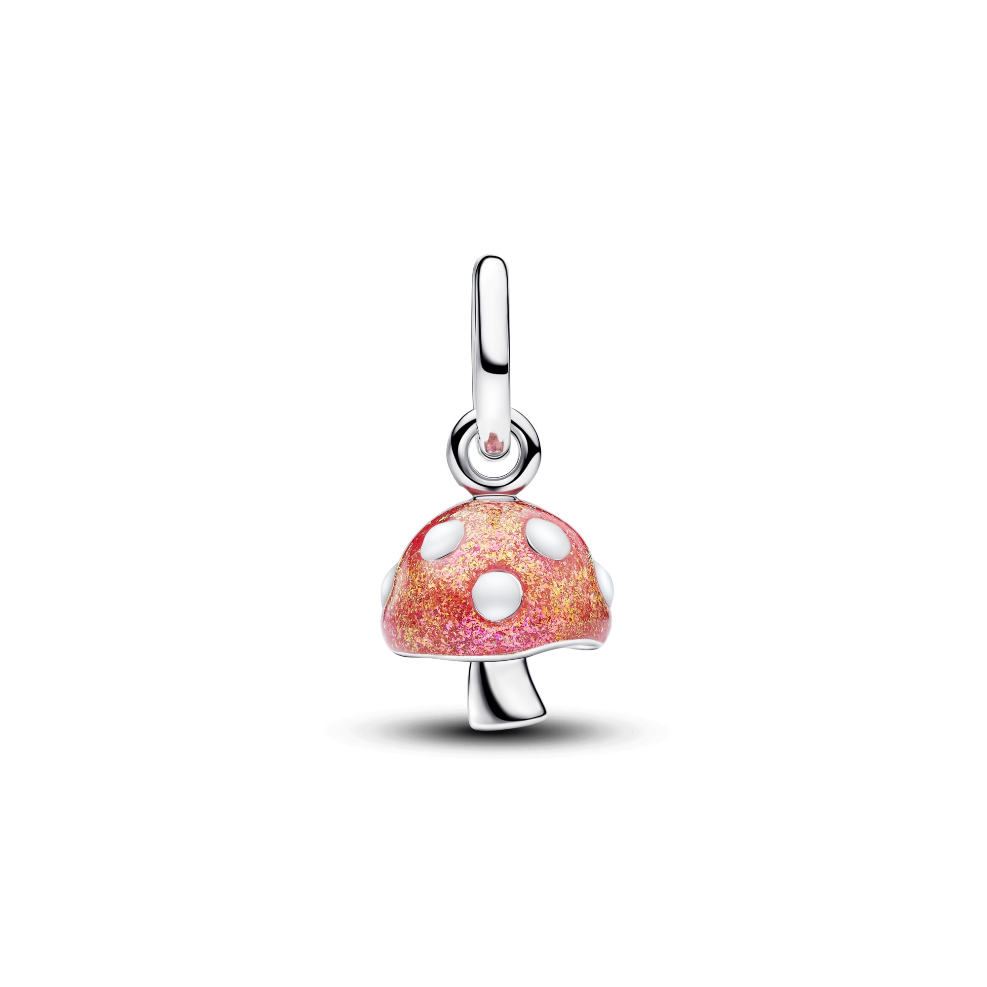 Pandora Fliegenpilz - leuchtender Pilz - Charm - Silber - Emaille - Rot – Ansicht 3