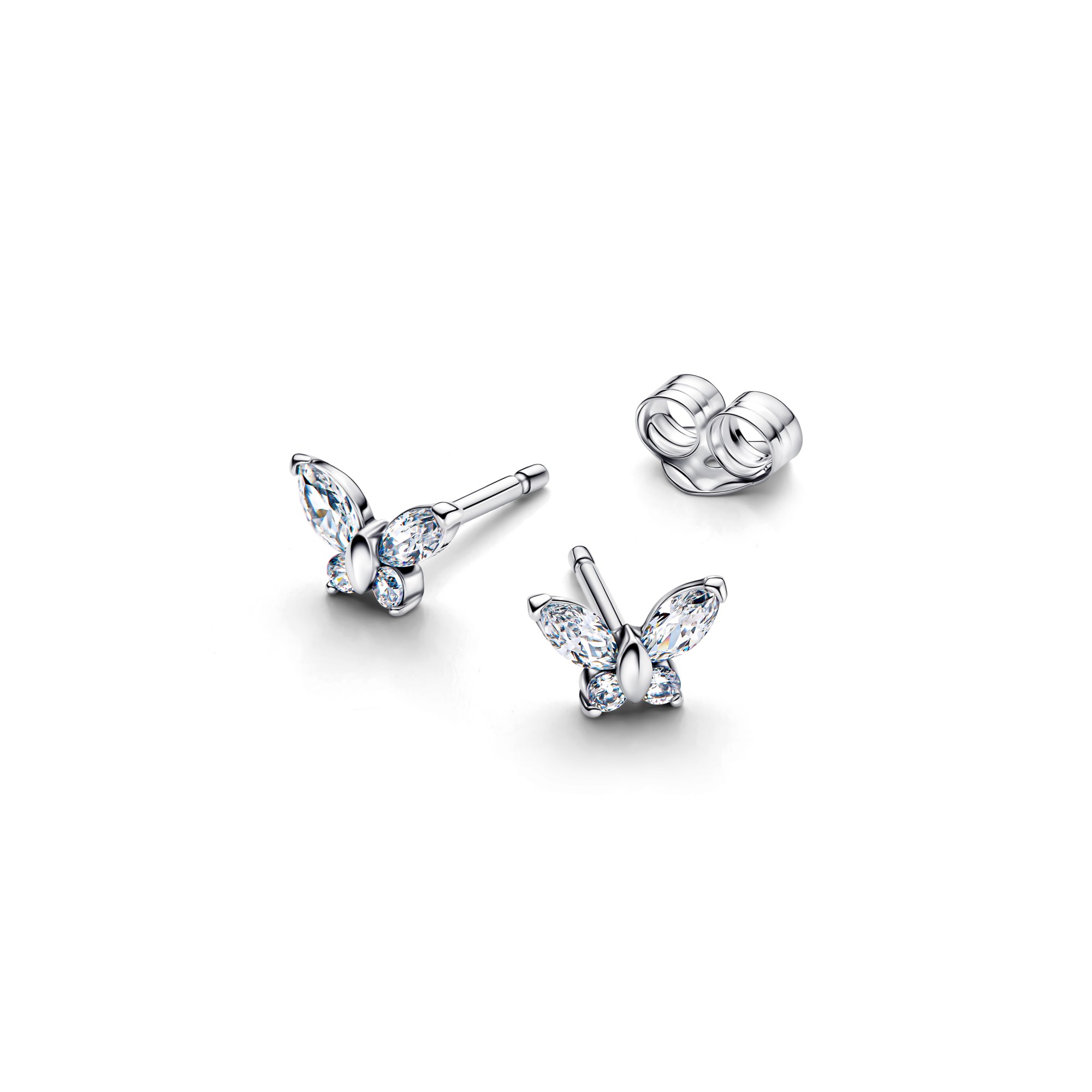 Pandora Schmetterling Ohrstecker - Sterling Silber - Zirkonia – Ansicht 2