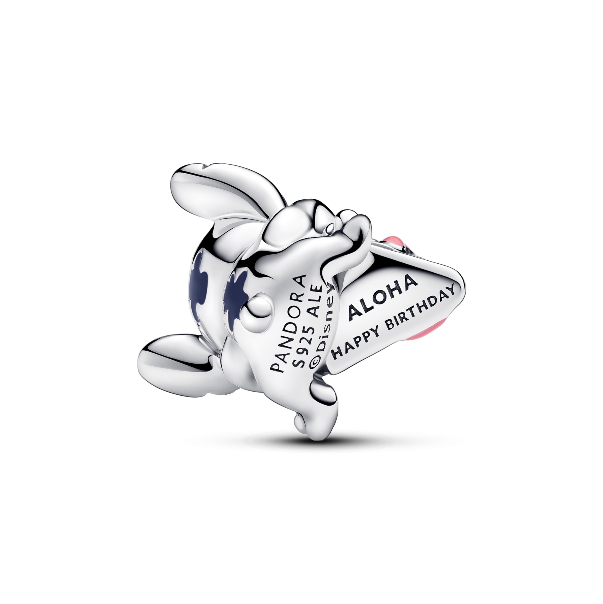 Pandora Disney Stitch Geburtstagstorte Charm - Silber - Emaille Lila – Ansicht 2