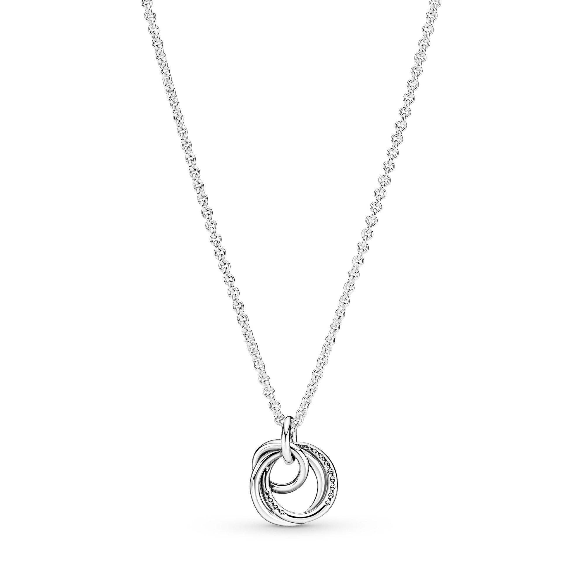 Pandora Familie Für Immer Verschlungener Anhänger Halskette - Sterling Silber Zirkonia 60 cm Ansicht 2 – Ansicht 2