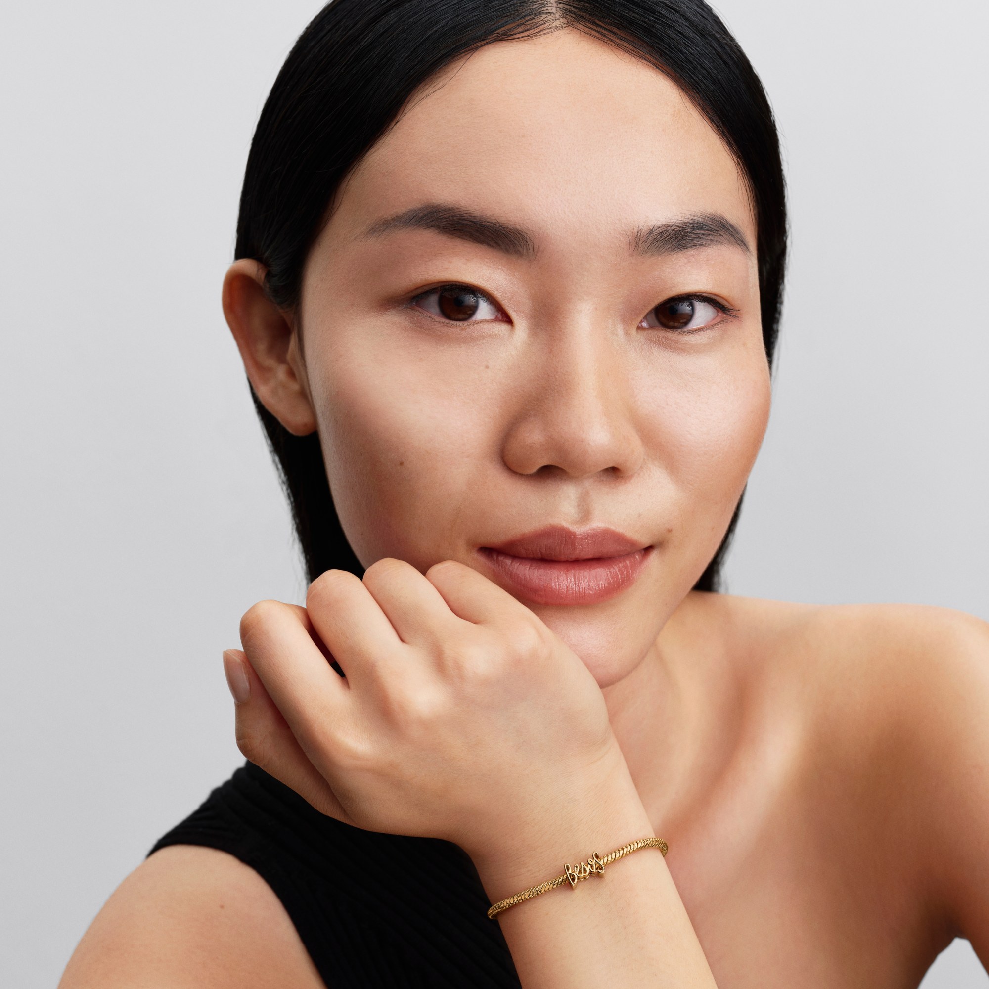 Pandora Besos Schrift - Charm - Gelbgold Vergoldung – Ansicht 5